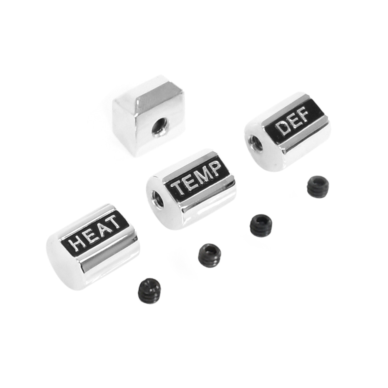 1967 Heater Dash Plate Knob Set (4pcs), w/o AC - Image 4