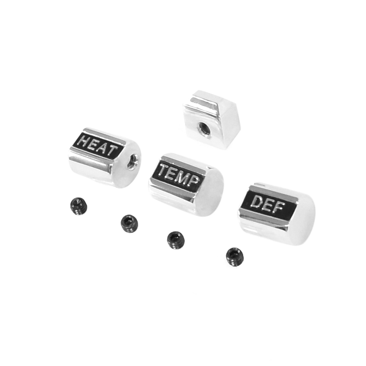 1967 Heater Dash Plate Knob Set (4pcs), w/o AC - Image 3