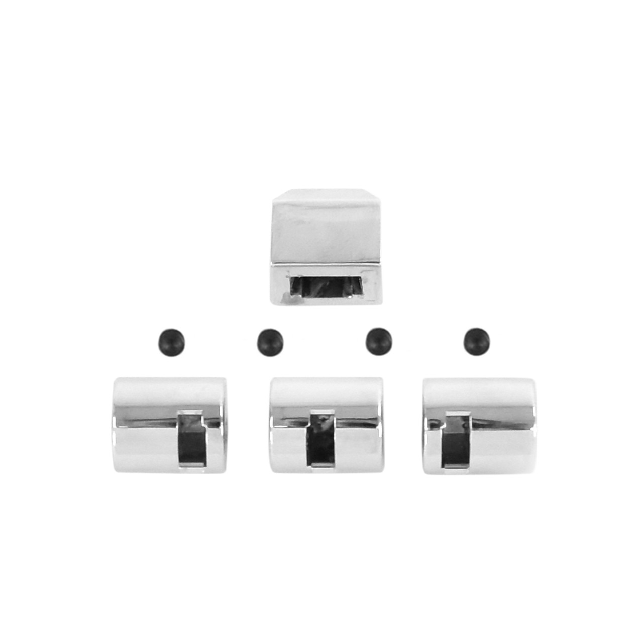 1967 Heater Dash Plate Knob Set (4pcs), w/o AC - Image 2