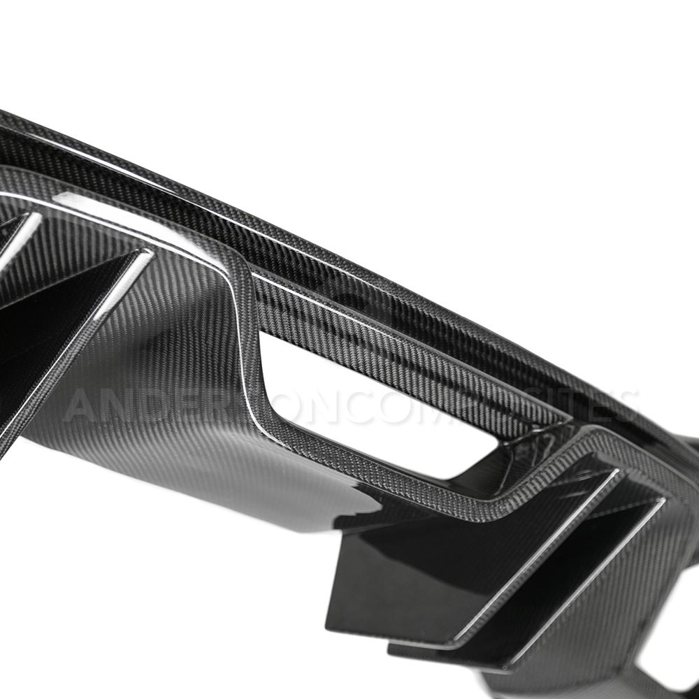 2018-23 Type-AR Carbon Fiber Quad Tip Rear Diffuser - Image 3