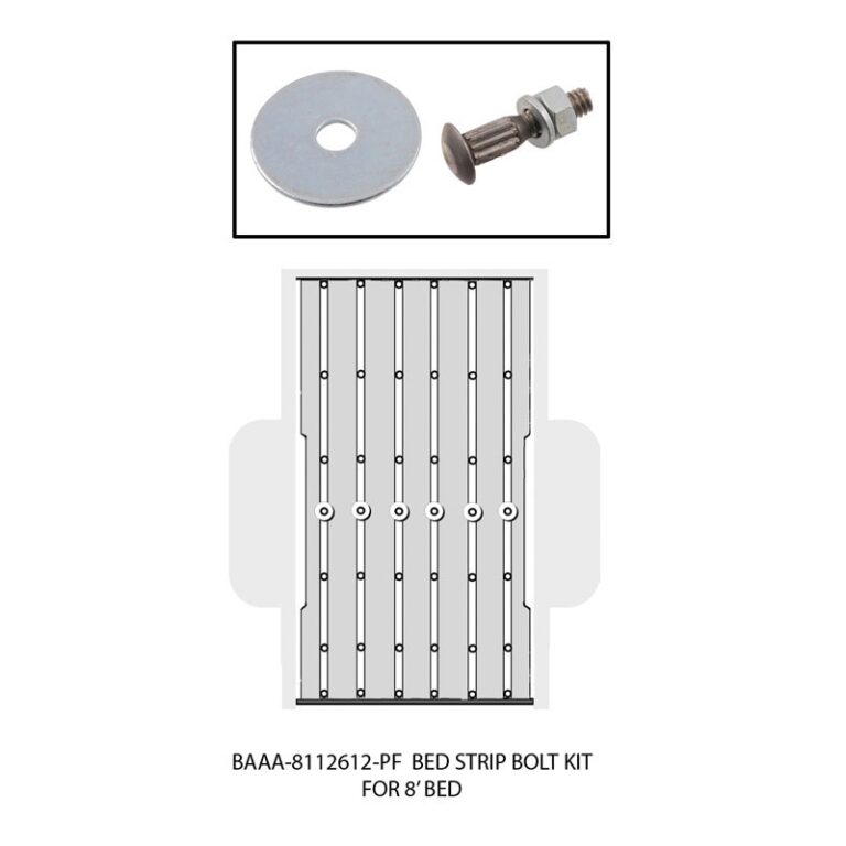 195360 Bed Strip Bolt Kit Knurled Plain Autoware