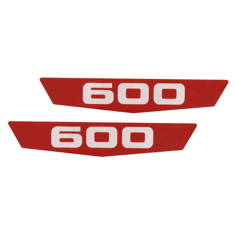 1963-66 Hood Side Emblem Plastic Insert - "600"