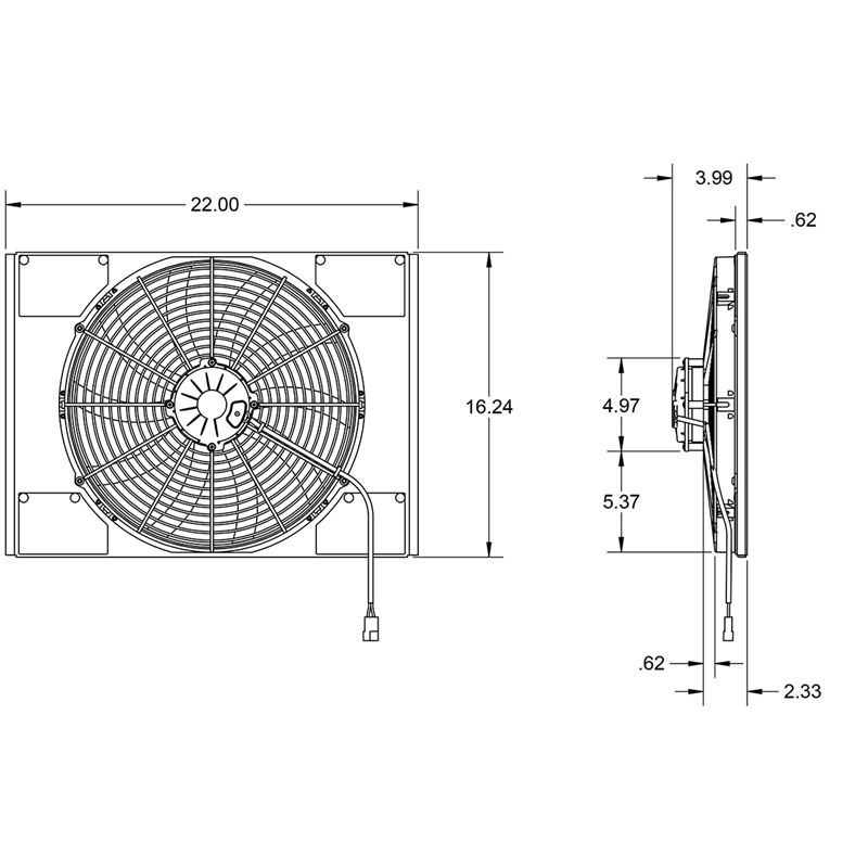 195557 Electric Fan & Shroud Kit (Griffin Radiator) Autoware