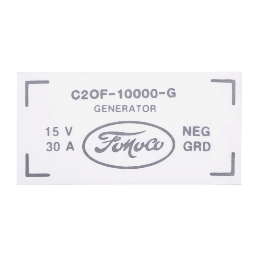 1964 Generator Decal