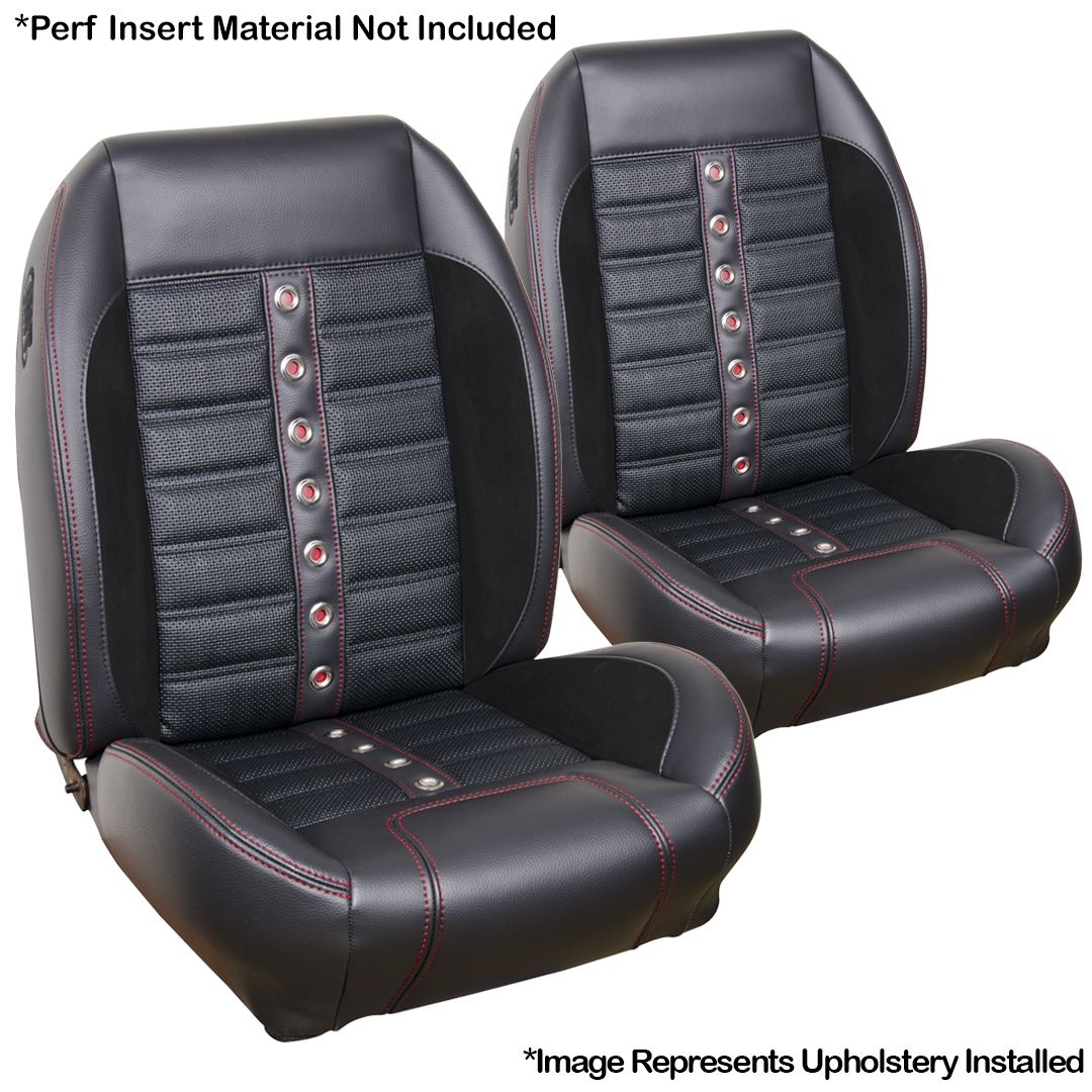 1967 Mustang FASTBACK Front & Rear Seat Upholstery Dark Red Metallic by TMI 