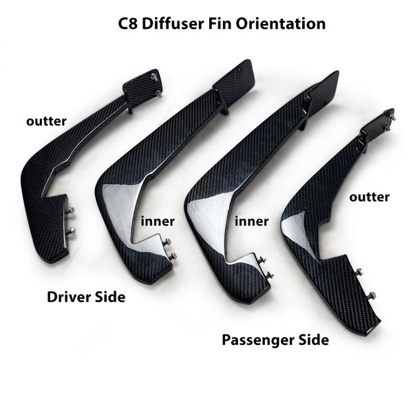 Carbon Fiber Rear Diffuser Fins - Autoware