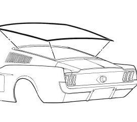 1967-68 Rear Window Seal, Fastback