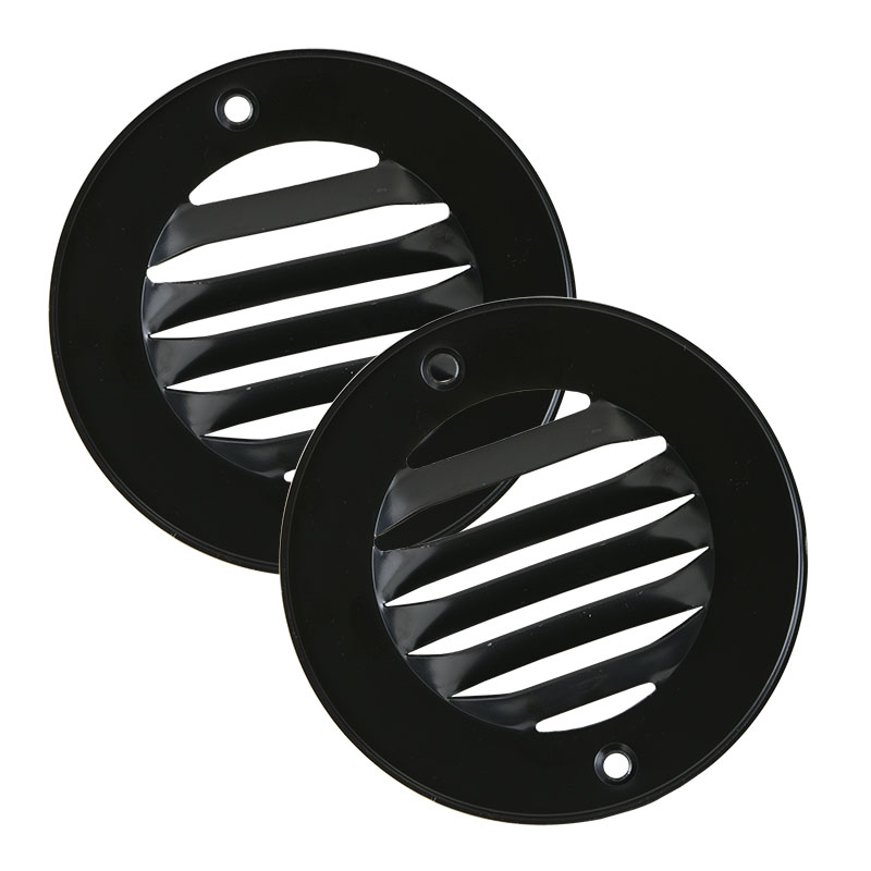 1961-66 Windshield Defrost Vent Covers - Black - Image 4