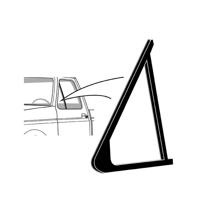 1987-91 Vent Window Seal - LH