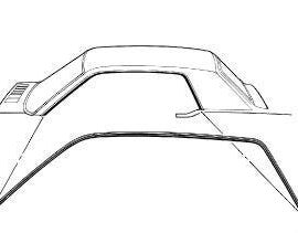 1967-68 Mustang Coupe Roof Rail Weatherstrip