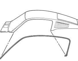 1967-68 Mustang Fastback Roof Rail Weatherstrip