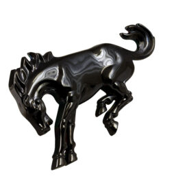 1966-96 Emblem - Bronco Horse - Black Chrome