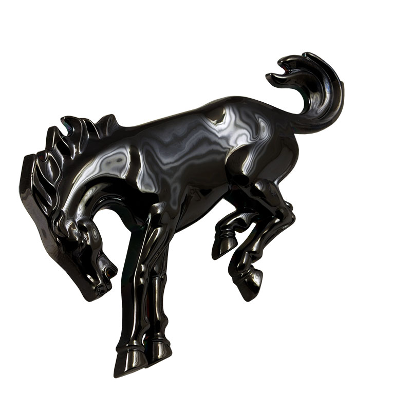 1966-96 Emblem - Bronco Horse - Black Chrome