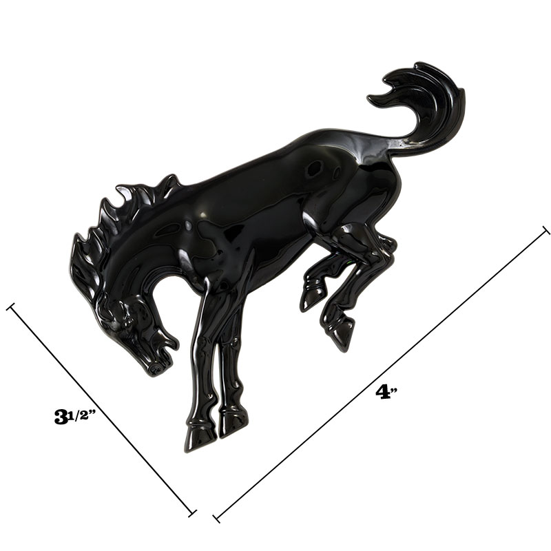 1966-96 Emblem - Bronco Horse - Black Chrome - Image 2