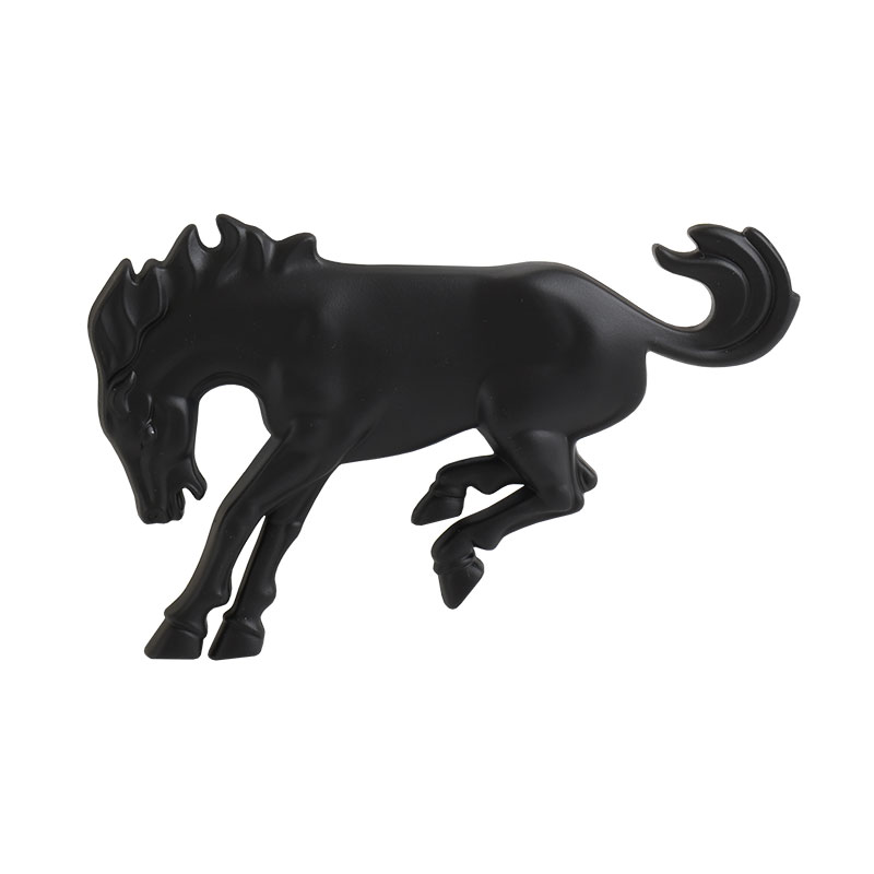 1966-96 Emblem - Bronco Horse - Satin Black - Image 3