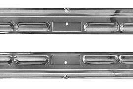 1965-68 Door Scuff Plates, Stainless Steel (Convertible)