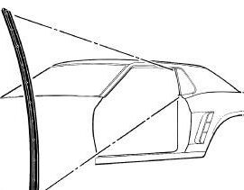 1969 Quarter Window Weatherstrip Coupe & Convertible LH - Import