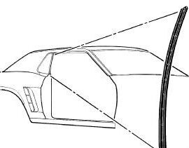 1969 Quarter Window Weatherstrip Coupe & Convertible LH