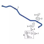 2024-26 Dark Horse & Mach 1 Handling Package Rear Sway Bar - Image 2