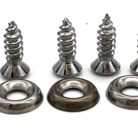 1965-68 Fold Down Seat Latch Covers Mounting Hardware