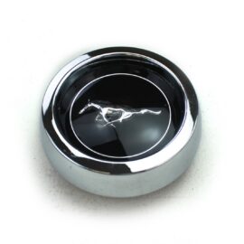 1964-73 Wheel Cap Magnum 500 Black with Silver Horse