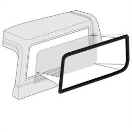 1980-96 Bronco Quarter Window Seal - With Groove For Moulding