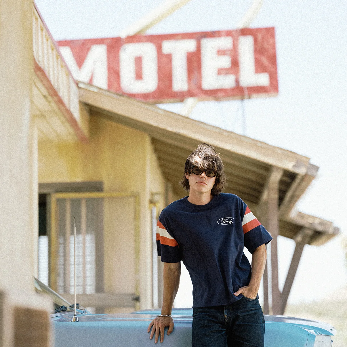 Ford x Brixton Built Tough Mens American Navy Jersey - Image 3